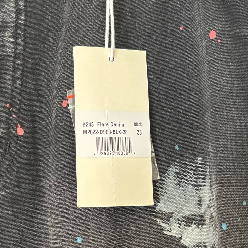 Brand New mnml Black Paint Splatter Pants - Picture 4 of 4
